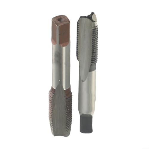 Image of 2pcs for HSS M10 x 1mm Metric Hand Tap Set, Right-Hand Thread Taper Tap for Stainless Steel, Iron, Metalworking, for CNC Machining, M10x1 Pitch, 59mm Length