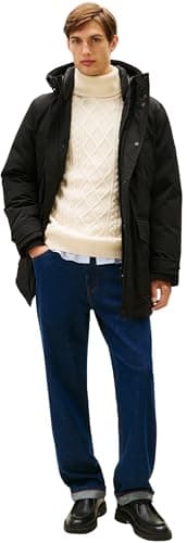 Image of Tommy Hilfiger Men’s Rockie Down Parka with Hood, Black (Black), L