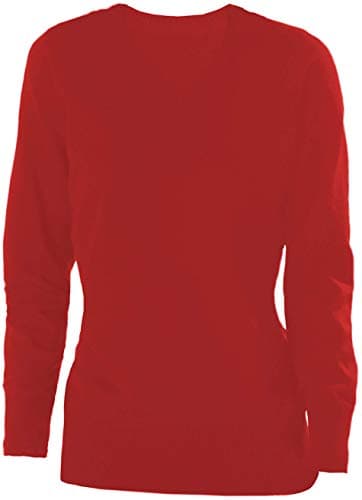 Image of Kariban Ladies' V-Neck Jumper - Red, M, Ladies