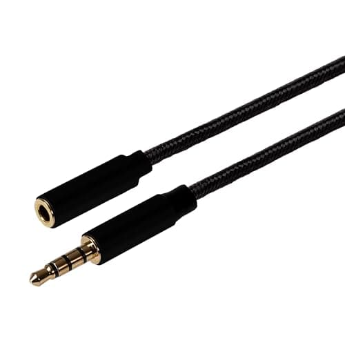 Image of Maplin 3.5mm Aux Stereo 4 Pole TRRS Jack Plug to 3.5mm Female Jack Extension Cable 3m