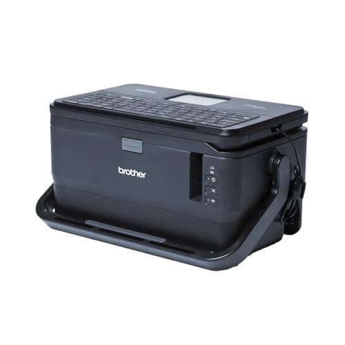 Image of Brother PT-D800W Label Maker, Wireless/USB, P-Touch Professional Label Printer, Desktop, QWERTY Keyboard, Up to 36mm Labels, Includes AC Adapter/USB Cable/36mm Black on White Tape Cassette, UK Plug