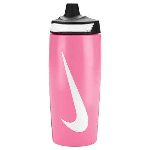 Image of Nike Refuel Bottle Grip 18oz 532ml Water Bottle Sports Bottle Training Fitness Non-Slip Grip, Pink Glow/Black/White