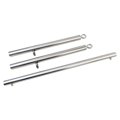 Image of Silver Adjustable Exercise Stainless Steel Spreader Bar, Yoga Training Fitness Gear, Workout Bar,Sports Gym Kit (Silver Kit)