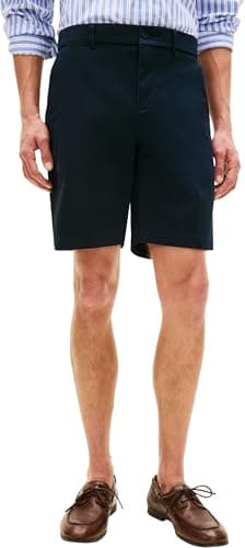 Image of Tommy Hilfiger Men's Half Ewb Harlem Short Chino MW0MW42294 Chino Shorts, Blue, 34W