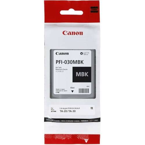 Image of Matte Black Ink 55ml (PFI-030MBK) for Canon imagePROGRAF TA-20 and TA-30