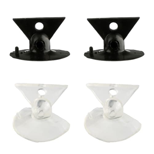 Image of GroveEss 4PCS Bulb Changers, PVC Durable Remover Suction Cups, Strong Suction Safety Removal Sucker Tool for GU10 Replacing (Black, Clear)