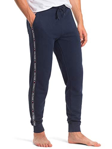 Image of Tommy Hilfiger Men's Track Pant Hwk Um0um00706 Tracksuit Pant, Blue (Navy Blazer), XL