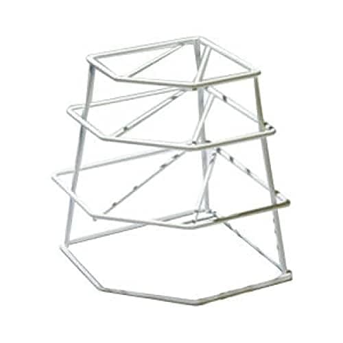 Image of Delfinware Plate Stacker, Metal, White, 23 x 26 x 22cm