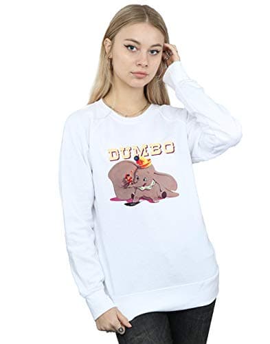 Image of Disney Women's Dumbo Timothy's Trombone Sweatshirt White Large