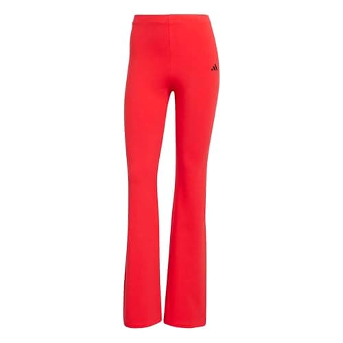 Image of adidas Women's Essentials Small Logo Flared Leggings, Pure Ruby/Black, S