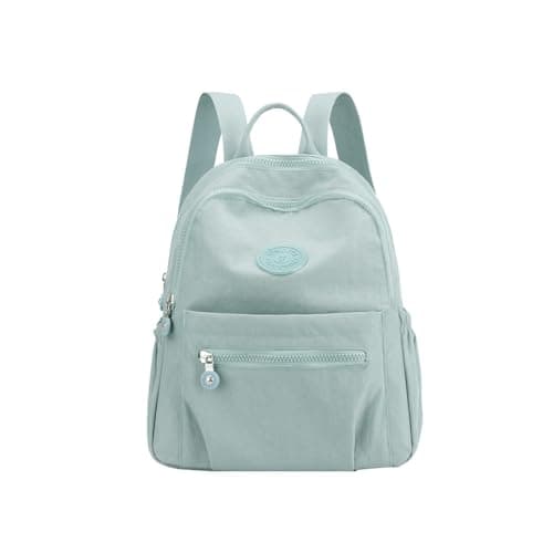 Image of Laneko Mini Nylon Backpacks for Women Small Backpack Purse Lightweight Backpacks Mini Casual Travel Daypack (Small Backpack A-Light Blue)