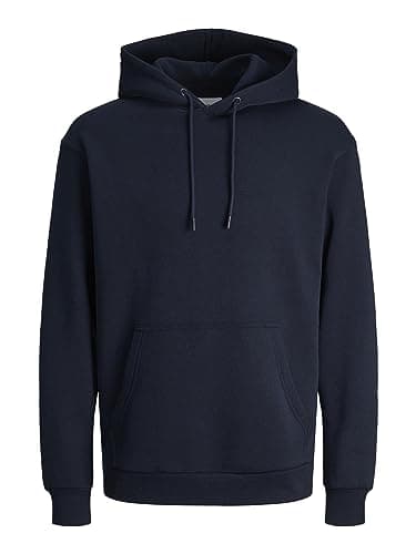 Image of JACK & JONES Navy Blazer Jjebradley Noos Hooded Sweatshirt, Blazer Navy, XL UK