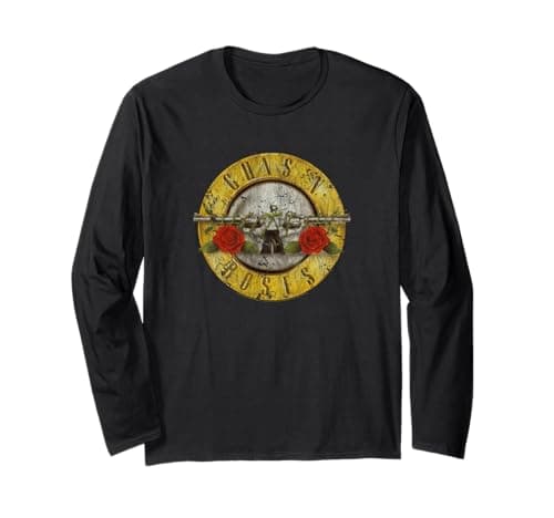 Image of Iconic 80’s Rock Band Guns and Roses Official Logo Long Sleeve T-Shirt