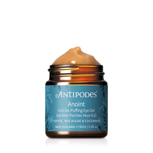 Image of Anoint H₂O De-Puffing Eye Gel – Hydrating Eye Gel for Puffy Eyes, Dark Circles & Eye Bags – Coffee, Cucumber & Manuka Honey – All Skin Types – 30ml