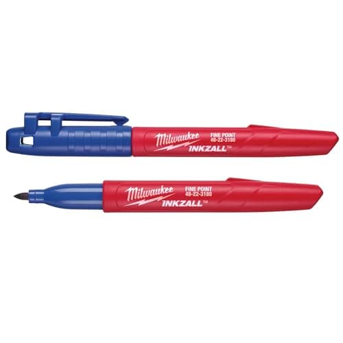 Image of Milwaukee Inkzall Permanent Marker Pen Blue Fine Tip 1 mm