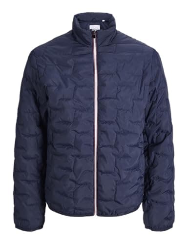Image of JACK & JONES Men's Jjjake Light Puffer Stand Collar, Blazer Navy, xx_l