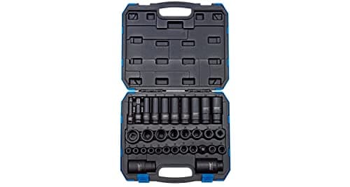 Image of Draper 83098 409/32/MM 3/8" and 1/2" Sq. Dr. Impact Socket Set (32 Piece)