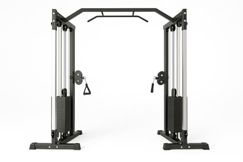 Image of Strongway Cable Crossover with 150KG Weights Stack and Pull Up Bar - Dual Pulley System - Home Gym Equipment Training