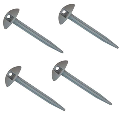 Image of Ogquaton 50 x Ground Sheet Plastic Tent Pegs Awning Carpet Pegs Heavy Duty Grey Creative and Useful