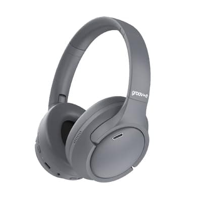 Image of GROOVE BY AEROSPACED Groov-e Harmony Wireless Bluetooth Headphones with Active Noise Cancelling - Grey