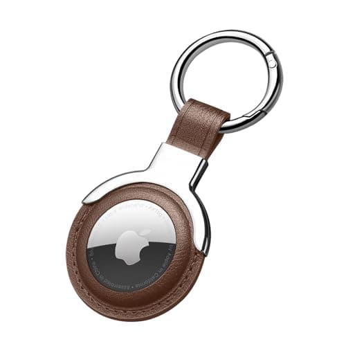Image of Sichy Leather Protective Case for AirTags,Compatible with AirTags Loop Holder Air Tag Key Ring Cases Air Tags Protective Cover Airtag Key Chain Loop Holders for Luggage Dog Cat Pet Collar
