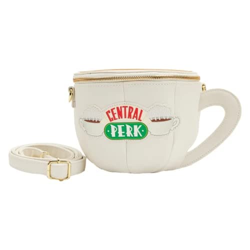 Image of Loungefly Friends Central Perk Mug Crossbody Bag, White, Standard, Crossbody Bag