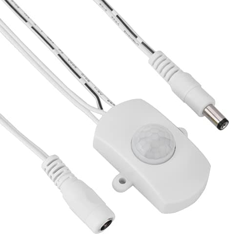 Image of Motion Sensor 5A DC 6-24V Mini PIR Sensor Indoor for LED Strip PIR Motion Detector Automatic (White) Audio and video and peripherals