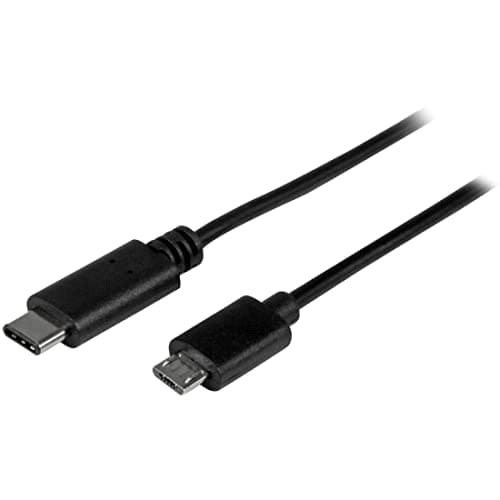Image of StarTech.com USB C to Micro USB Cable - 0.5m - M/M - Thunderbolt 3 Compatible - Micro USB Cord -USB Type C to Micro USB Cable (USB2CUB50CM)