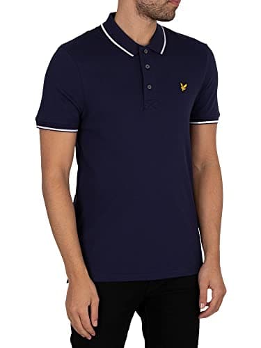 Image of Lyle & Scott Tipped Polo Shirt Navy/White M