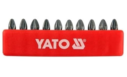 Image of Yato PZ2 Non Long Bed Throw Screwdriver Bits Set 10 Pieces 25 mm (YT-0471)