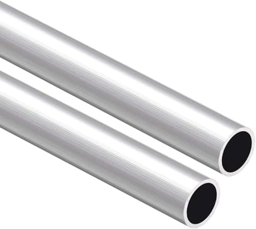 Image of TA-VIGOR 2Pcs 6063 Aluminum Round Tube, 15mm OD 12mm ID 300mm Length Metal Seamless Straight Tubing Aluminum Pipe for Home Furnishing, Machinery, DIY Handicraft