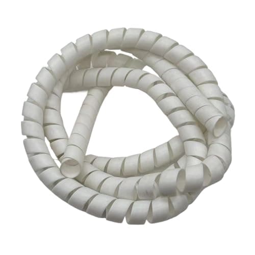 Image of WUDOLI 2 Meters Flexible Spiral Cable Protector Sleeve Winding Tube Cover Wire Organization Protection tools(White,ID 10mm)