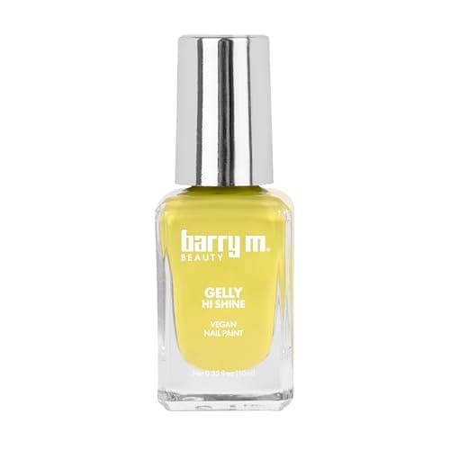 Image of Barry M Gelly Hi Shine Nail Paint Shade Yellow Limoncello |Yellow Nail Polish | Glossy Finish