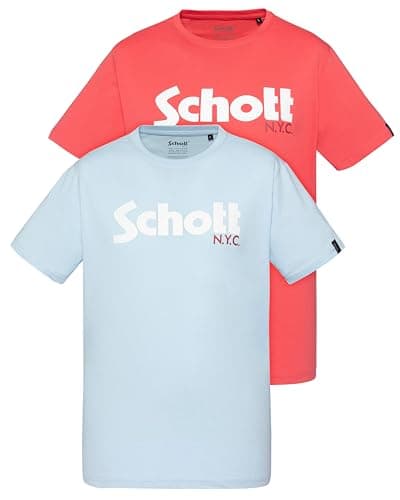Image of Schott NYC Men's Tspklogo T-Shirt, Multicolour, XL EU