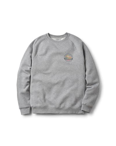 Image of Passenger Men's Odyssey Organic Cotton Sweatshirt (UK, Alpha, XXL, Regular, Regular, Mid Grey Marl)