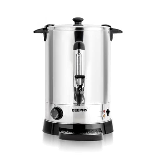Image of Geepas 7L Electric Catering Urn, 950W Instant Hot Water Boiler Dispenser with Drip Tray, Tea Urn Kettle Home Brewing Commercial or Office Use with Keep Warm, Thermostat Function – 2 Year Warranty