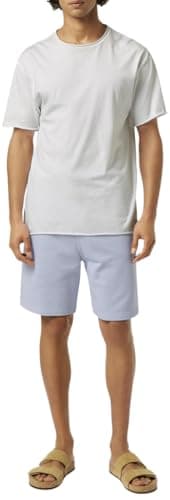 Image of Scotch & Soda Men's Seasonal Core Logo Regular Fit Sweat Shorts, Sky Blue, M