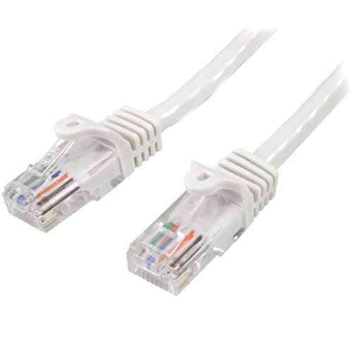 Image of StarTech.com 5m White Cat5e Patch Cable with Snagless RJ45 Connectors - Long Ethernet Cable - 5 m Cat 5e UTP Cable (45PAT5MWH)
