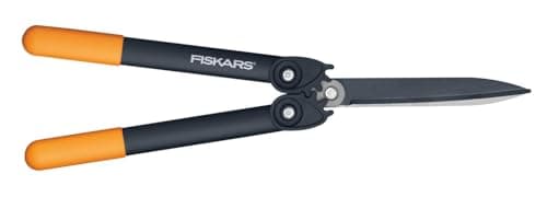 Image of Fiskars PowerGear II Hedge Shear, Non-stick coating, Stainless steel blades, Length: 57 cm, HS72, Black/Orange, 1000596