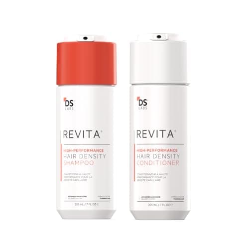 Image of DS Laboratories Revita Shampoo and Conditioner for Thinning Hair, Supports Growth, Strengthens and Thickens Hair, Sulphate Free, DHT Blocker, 205 ml