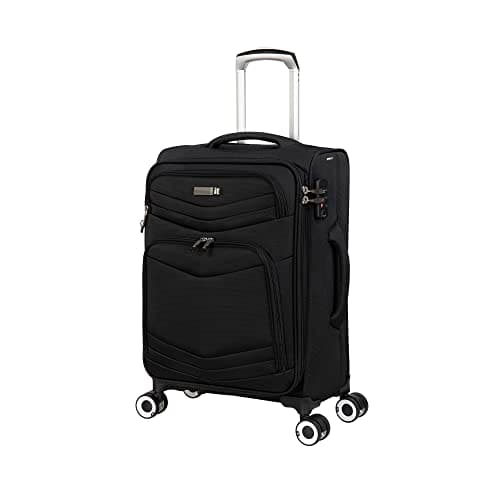 Image of it luggage Intrepid 22" Softside Carry-on 8 Wheel Expandable Spinner with TSA Lock, Black, 22", Intrepid 22" Softside Carry-on 8 Wheel Expandable Spinner with TSA Lock