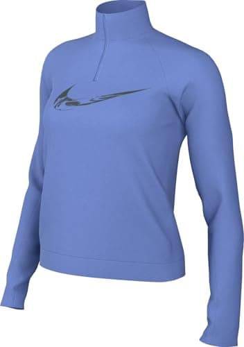 Image of Nike Women's Swoosh Dri-Fit Midlayer Running Top with Quarter Zip (Women) Running Top