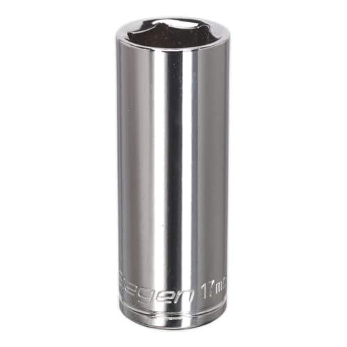 Image of Siegen by Sealey WallDrive Socket 17mm Deep 3/8"Sq Drive - S0595
