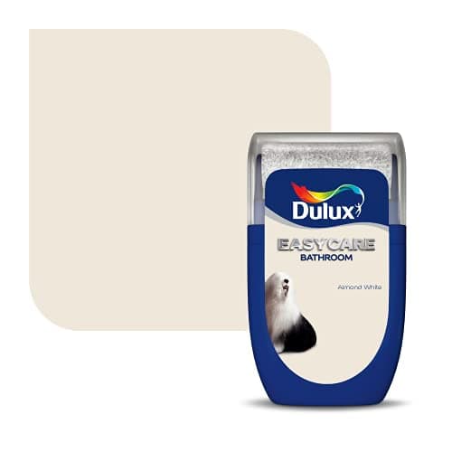 Image of Dulux Easycare Bathroom Tester Paint, Almond White, 30 ml