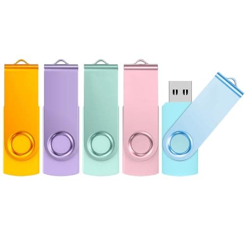 Image of ABLAZE USB Stick 32GB 5 Pack High Speed USB 3.0 Memory Stick Colorful Rotating Metall Flash Drive 5pcs