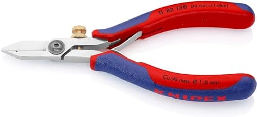 Image of KNIPEX Electronics Wire Stripping Shears with Multi-Component Handles 140 mm, 11 82 130