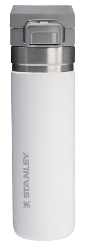 Image of Stanley Quick Flip GO Water Bottle 24 oz | Push Button Lid | Leakproof and Packable for Travel and Sports | Insulated Stainless Steel | BPA-Free | Frost