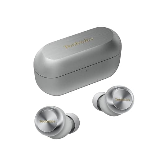 Image of Technics AZ100 True Wireless Noise Cancelling Bluetooth Earbuds with Magnetic Fluid Driver, Voice Focus AI, 3 Device Multipoint Connectivity, LDAC Compatible, Silver (EAH-AZ100E-S)
