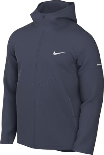 Image of NIKE Miler DD4746-438 Men's Repel Running Jacket, Thunder Blue/Reflective Silv, M