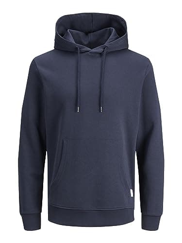 Image of Jack and Jones Mens Jjebasic Sweat OTH Hoodie Navy Blazer M
